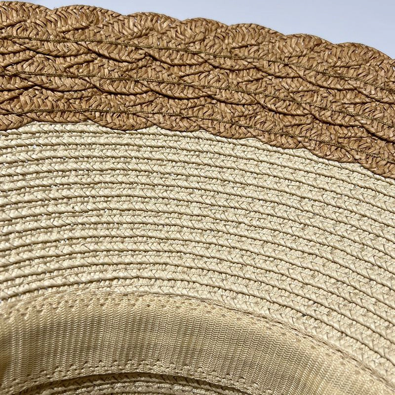 Anna-Kaci Women's Women Straw Sun Hat Wide Brim Bow Ribbon Lightweight Woven Summer Beach