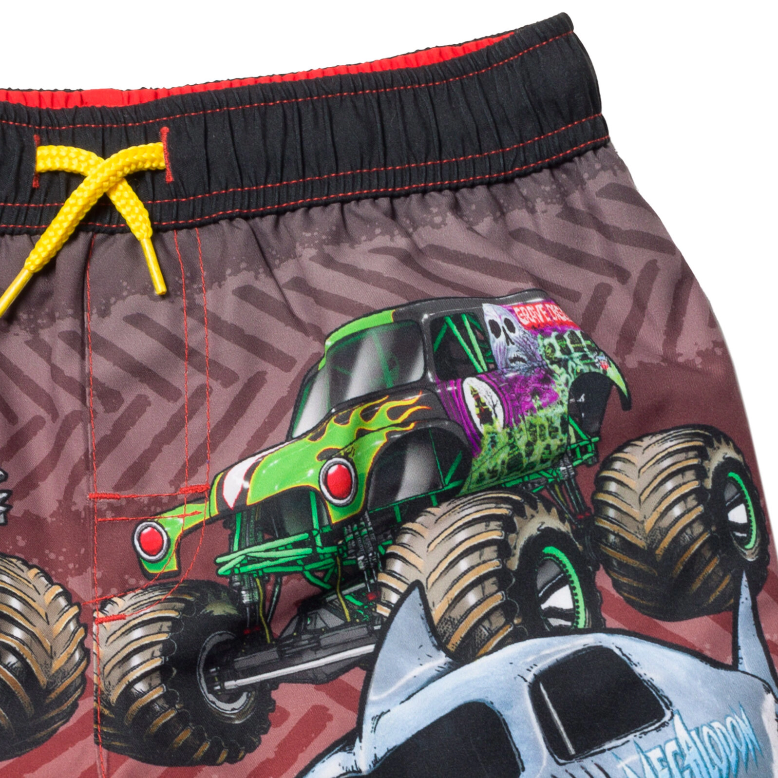 Monster Jam Boys' Swim Trunks with Mesh Lining