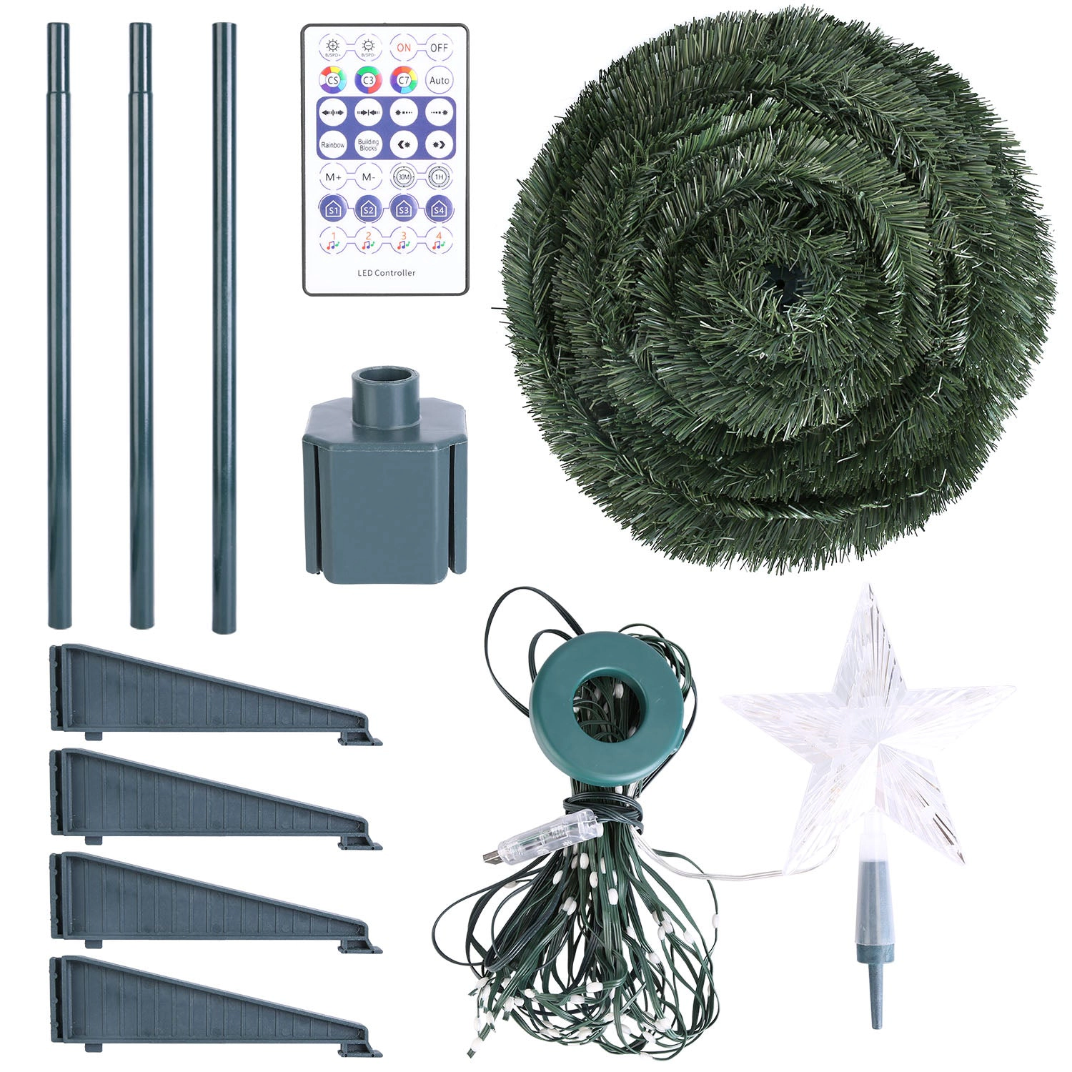 GBruno 4.9ft LED Collapsible Christmas Tree With Remote
