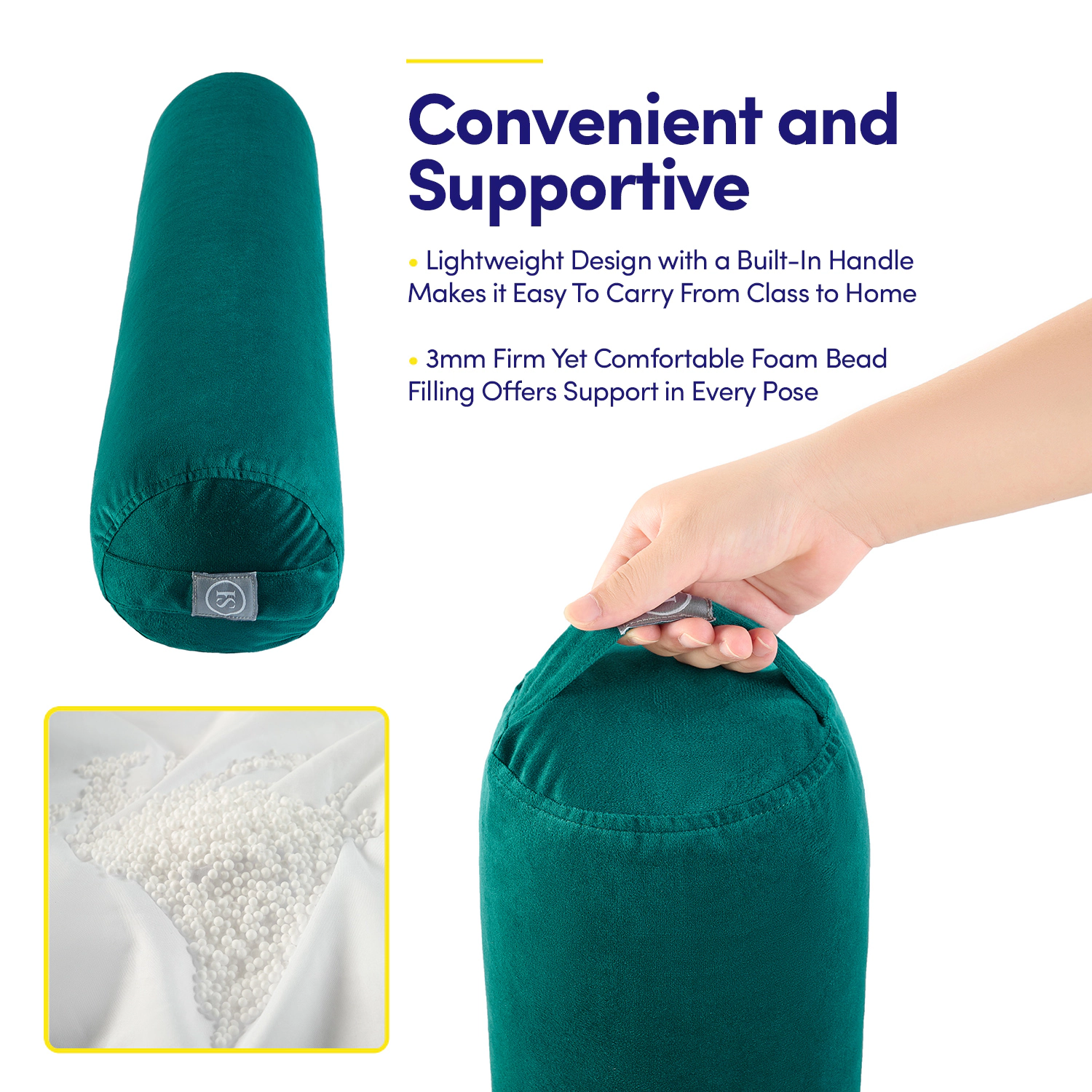 Sweet Home Collection Yoga Bolster Meditation Pillow