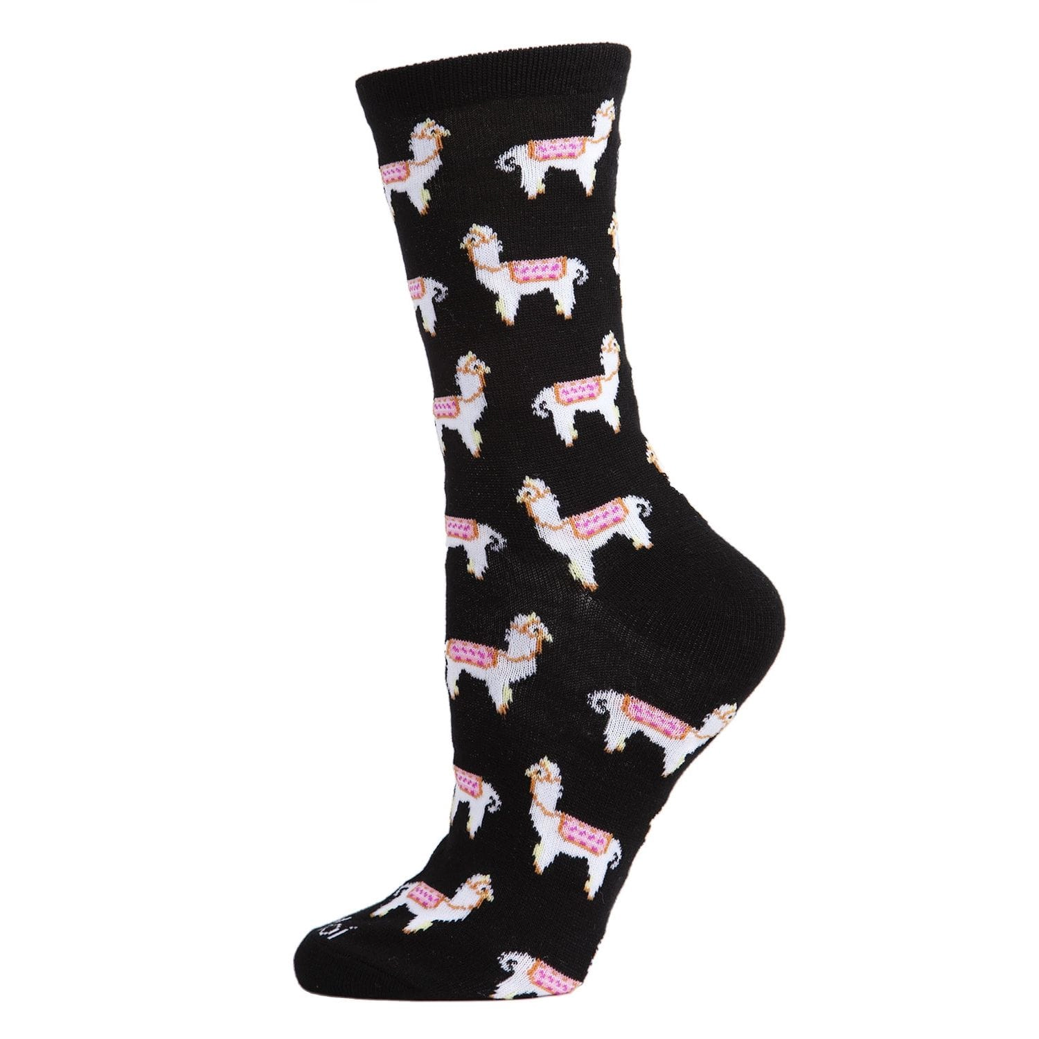 MeMoi Llamas Bamboo Blend Crew Socks