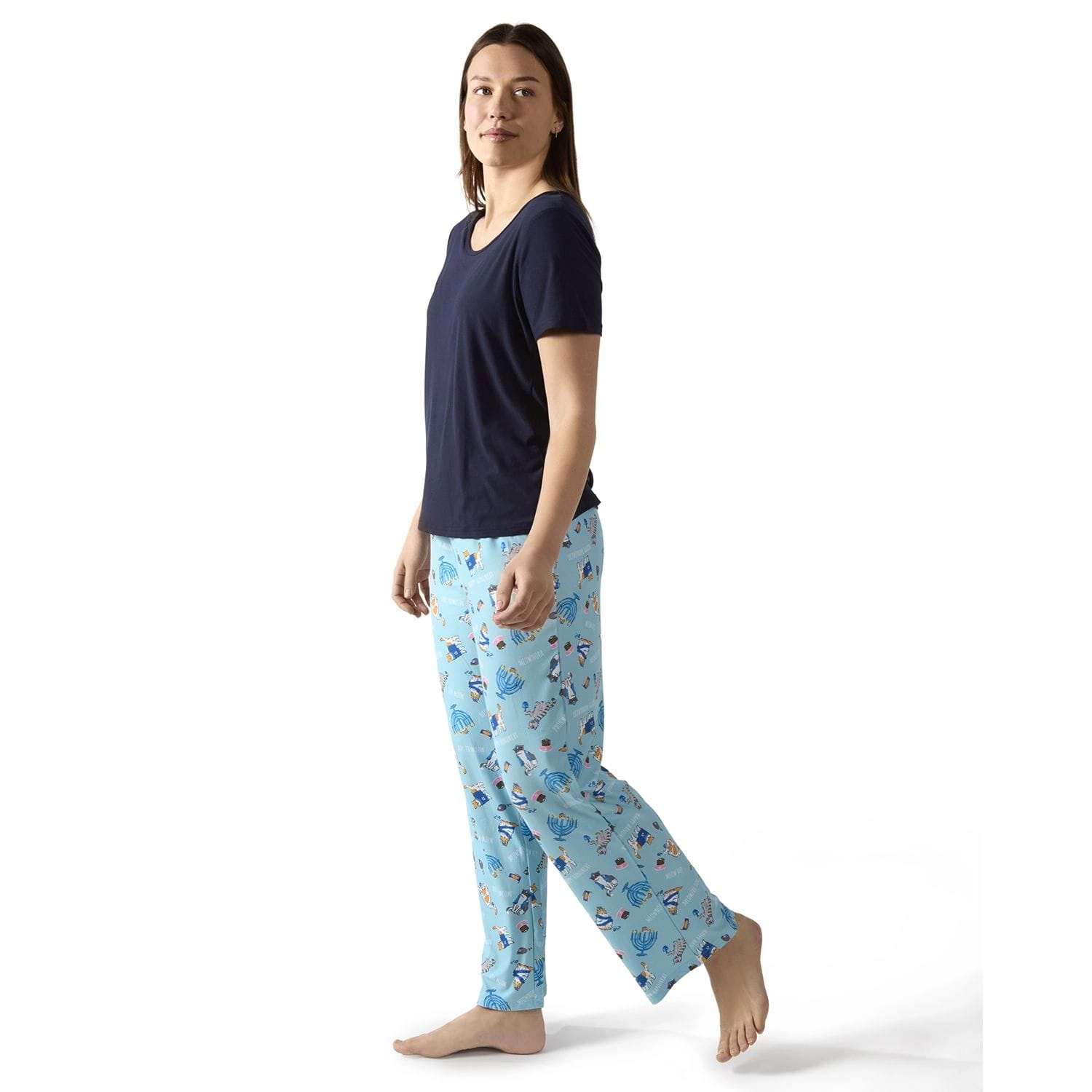 MeMoi Women's Hanukcat Two-Piece Pajama Set a Bag