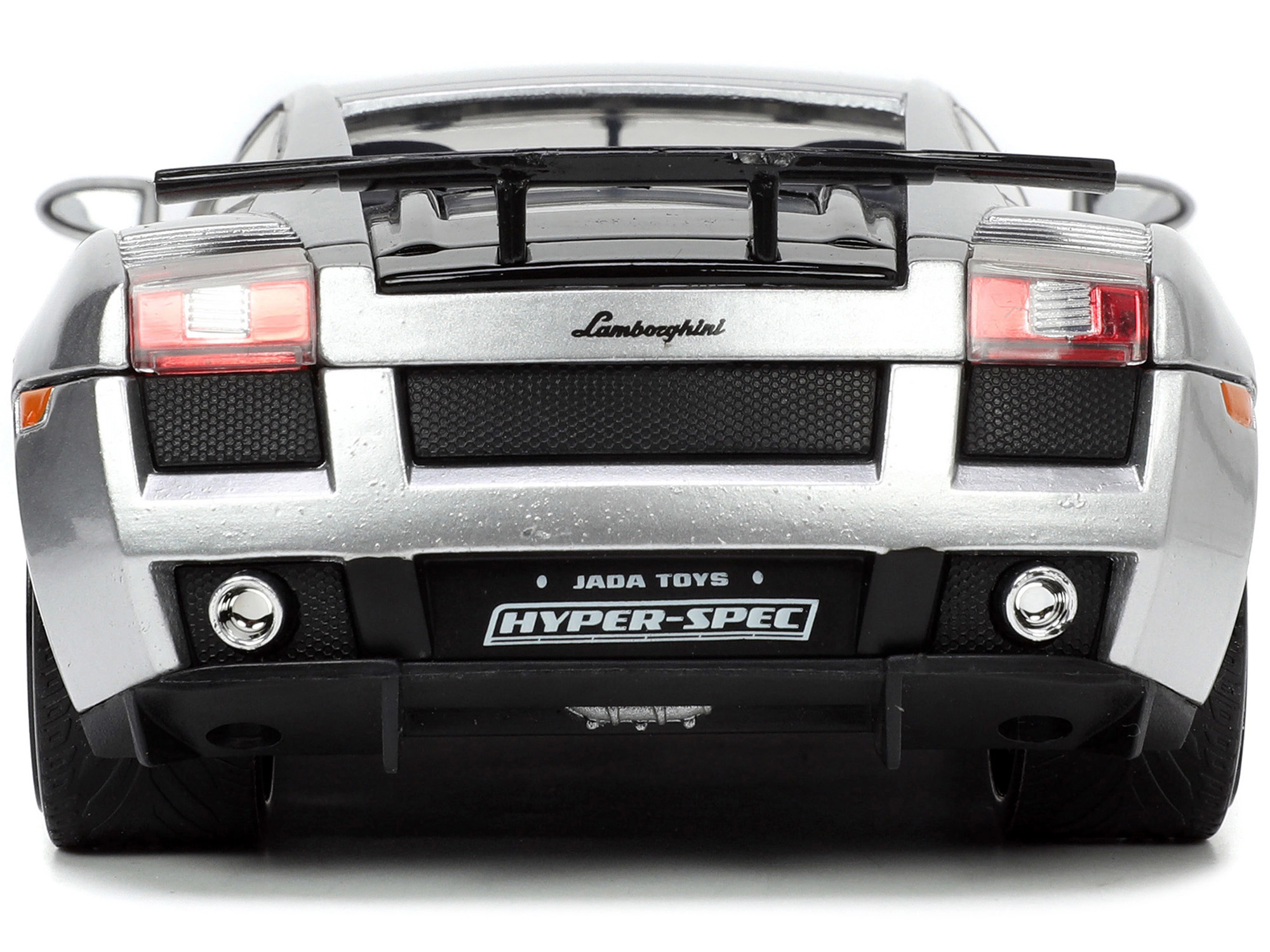Jada Lamborghini Gallardo Superleggera Silver Metallic with Yellow Stripes "Hyper-Spec" Series 1/24 Diecast