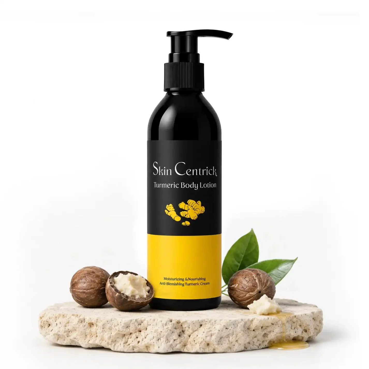 Skin Centrick Moisturizing Turmeric Body Lotion with Shea Butter for Dry Skin, 250 ml