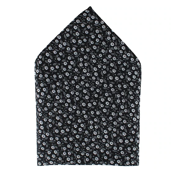 Ascentix Metallic Flowers and Leaves Pocket Square