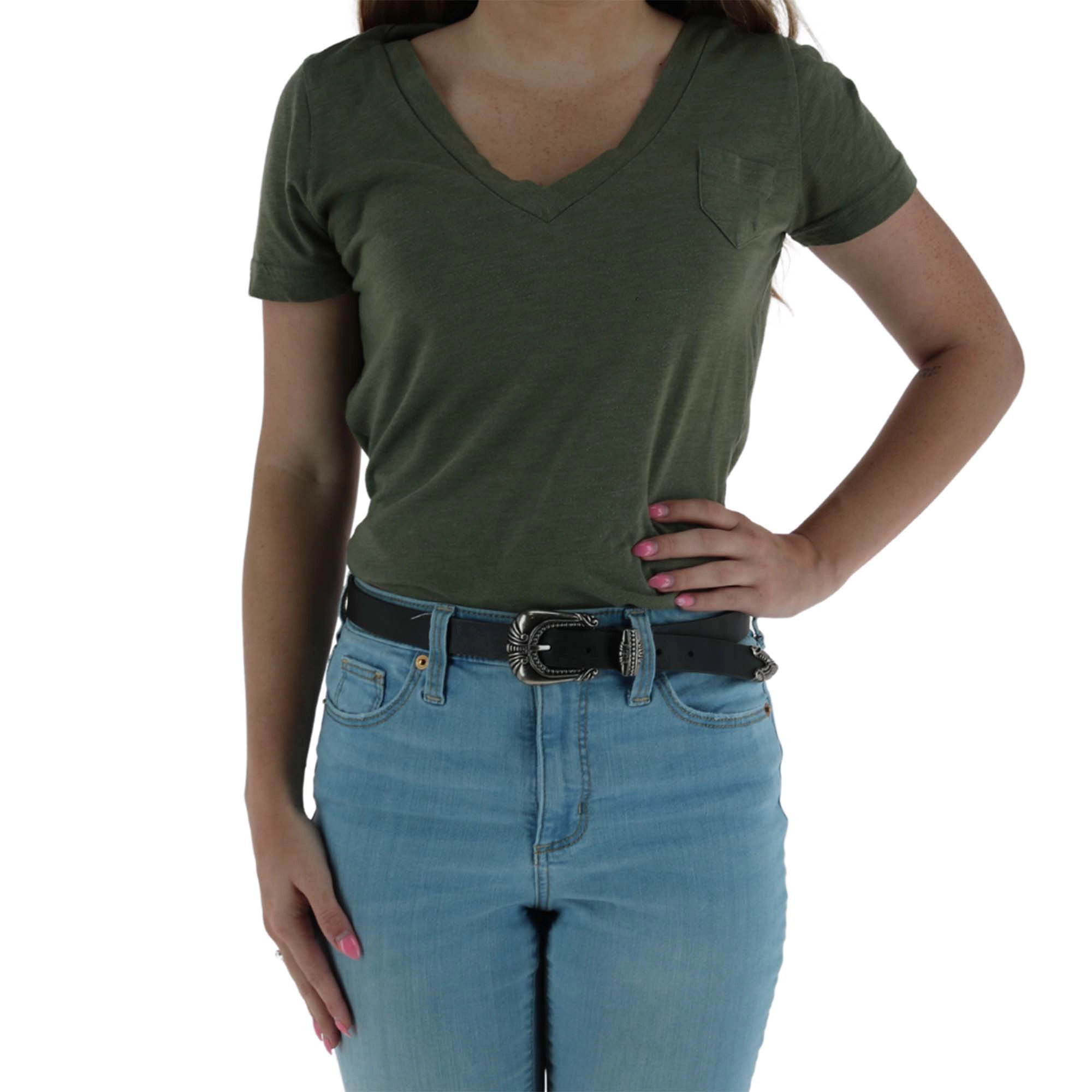 CTM Women's 3 Piece Skinny Western Belt