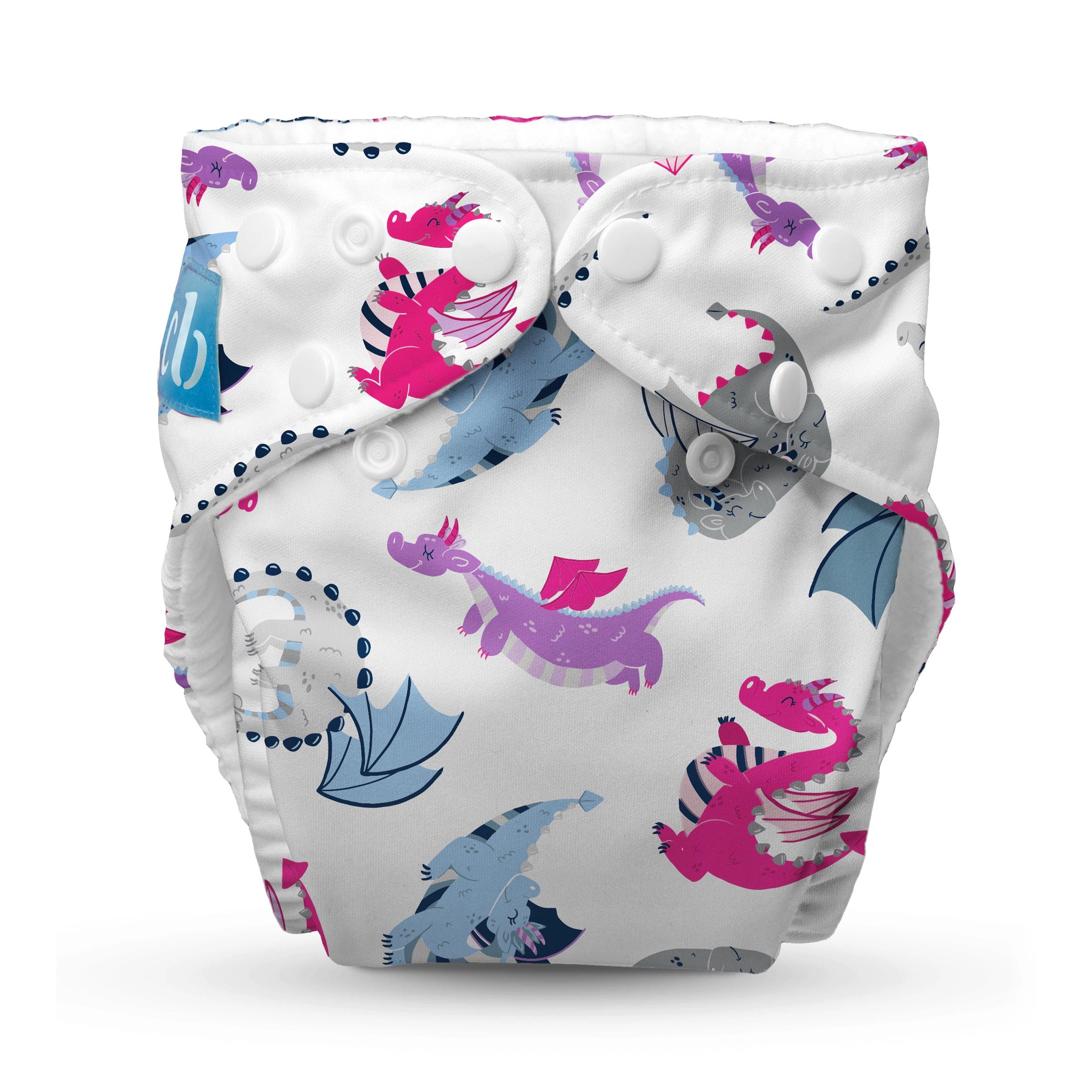 Charlie Banana One-Size Reusable Cloth Diaper with Fleece Lining - Lady Dragon (Pack of 1)