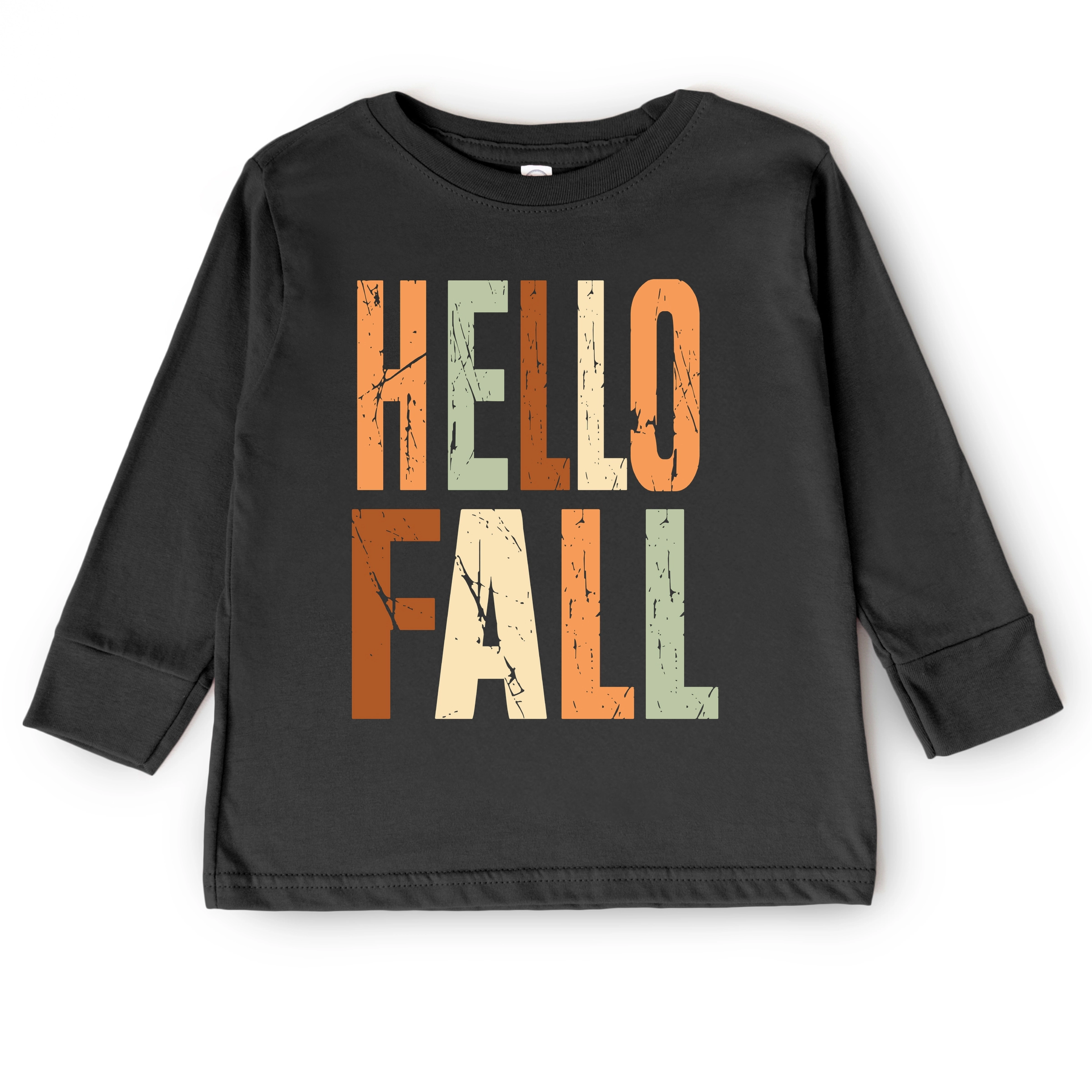 The Juniper Shop - Toddler Long Sleeve Graphic Tee Hello Fall Autumn Colors