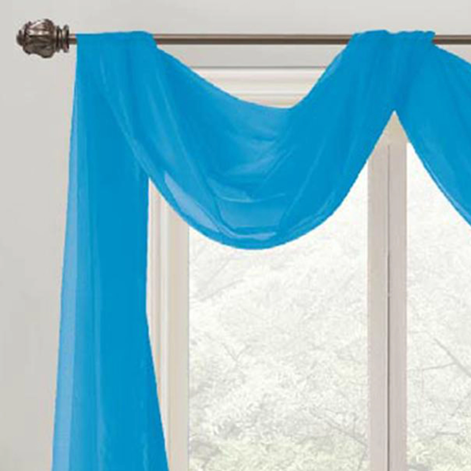 RT Designers Collection Celine Sheer Curtain Scarf Valance 55" x 216"