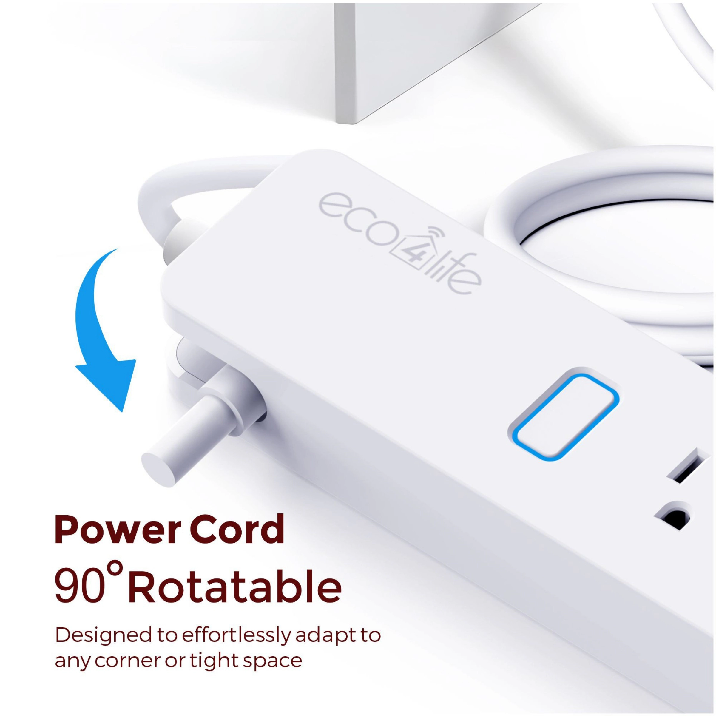 Eco4life Smart WiFi Surge Protector Power Strip 65W Charging
