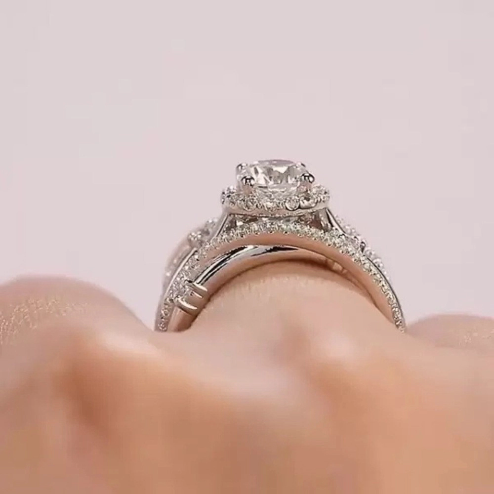Multi-Band Wrap Cubic Zirconia Engagement Ring
