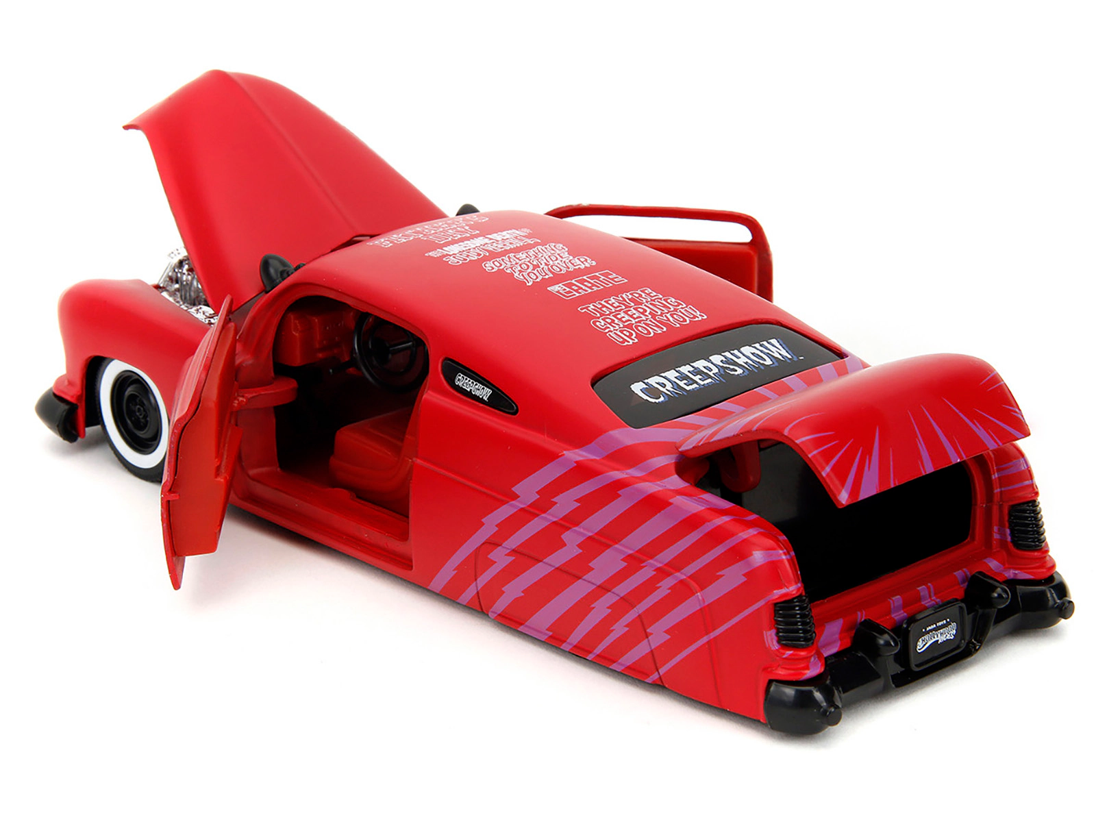 Jada 1951 Mercury Matt Red with Purple Stripes and Creep Diecast Figure "Creepshow" (1982) Movie "Hollywood