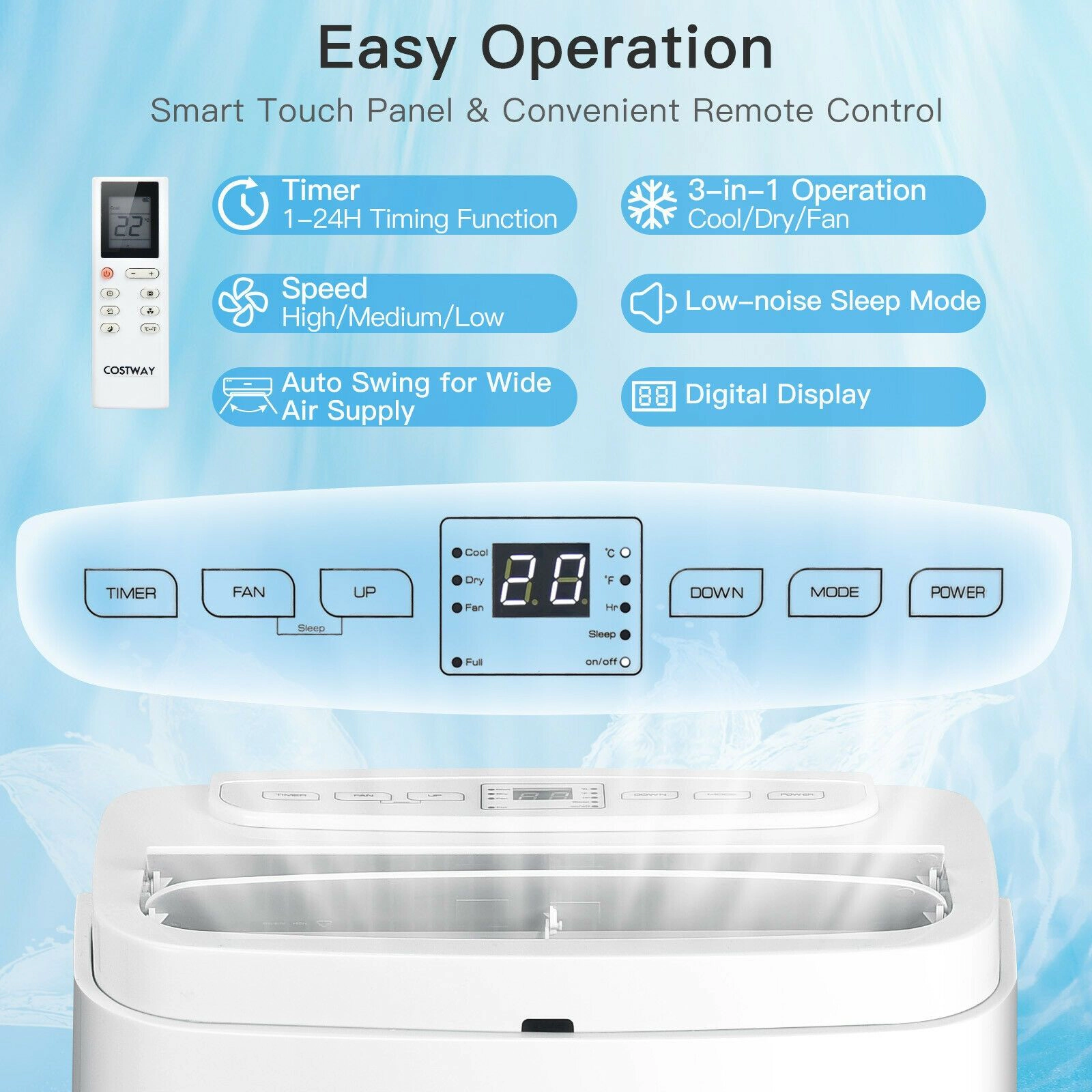 SlickBlue Unisex Portable 9000 BTU Air Conditioner