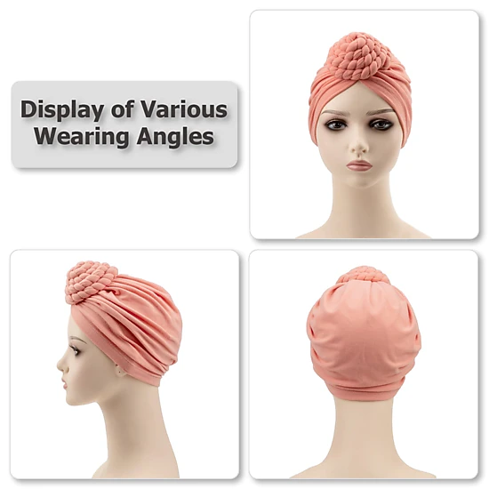 PIGFDK 5 Pack Knotted Headwraps For Women Turbannotted Beanie Hair Covers