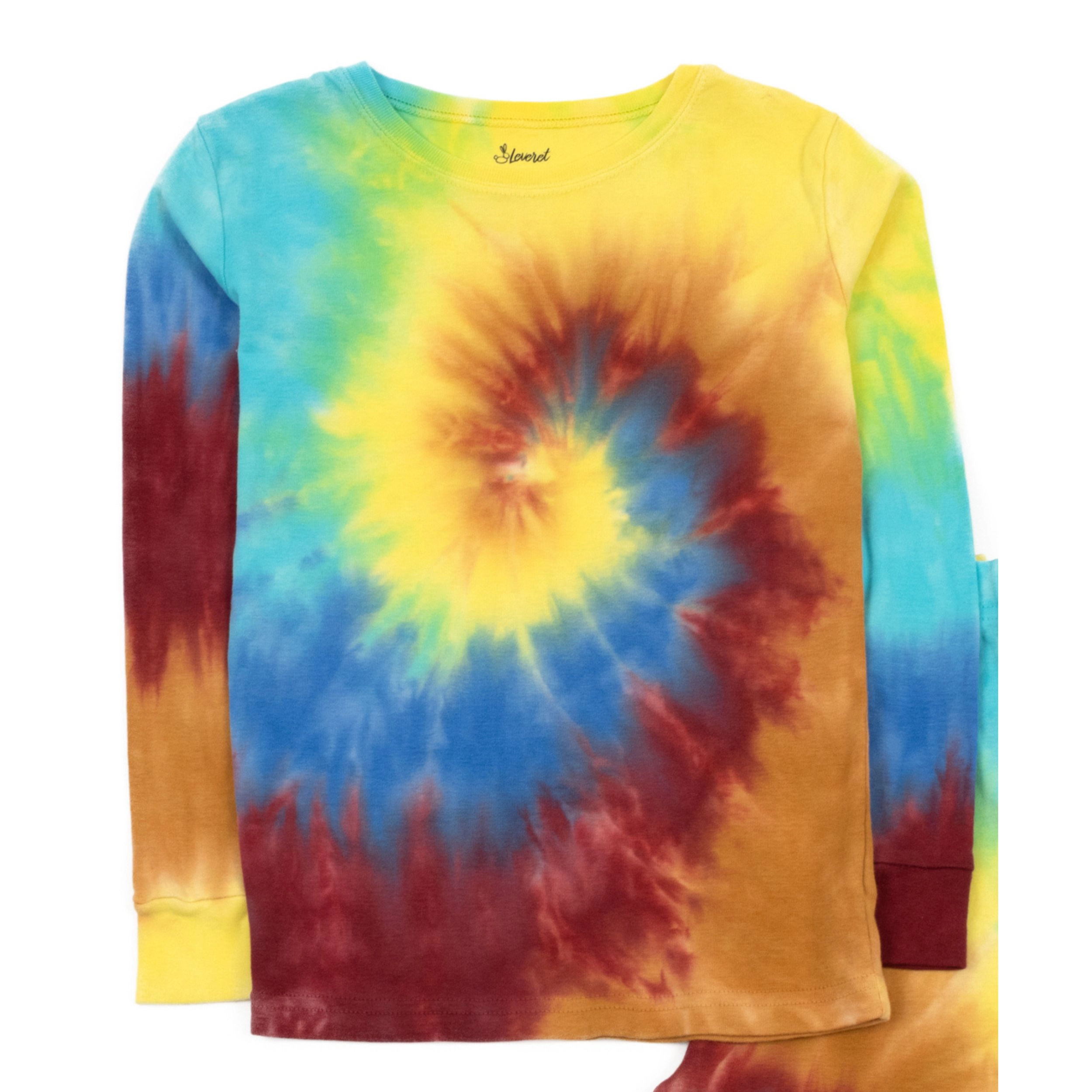 Leveret Toddler 2-Piece Tie Dye Swirl Cotton Snug Fit Pajama Set