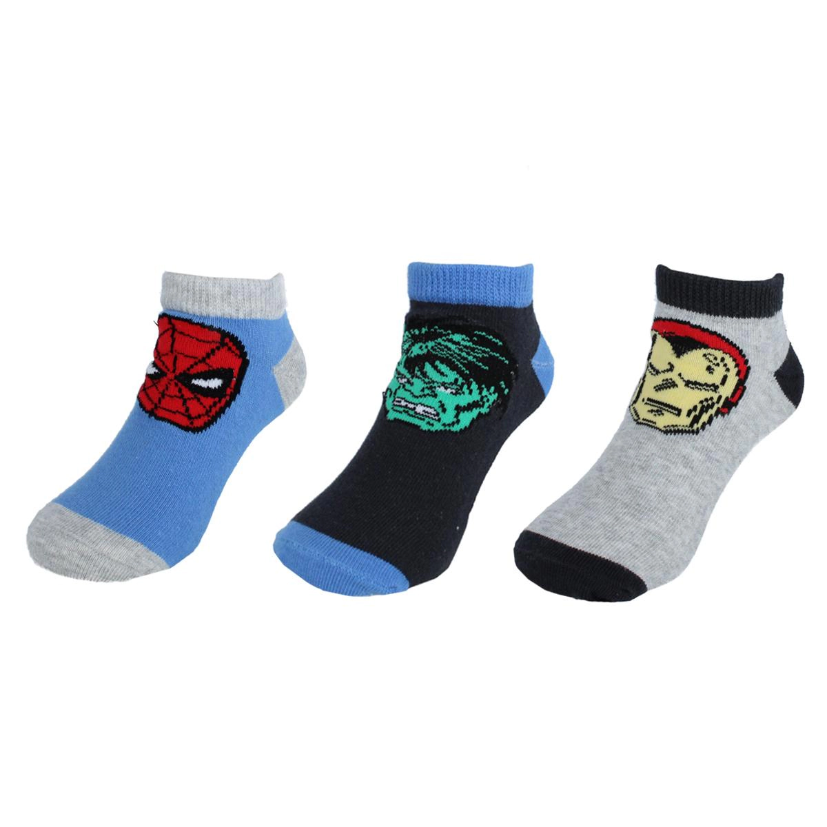 Textiel Trade Boy's Marvel Superhero Sneaker Socks (3 Pack)