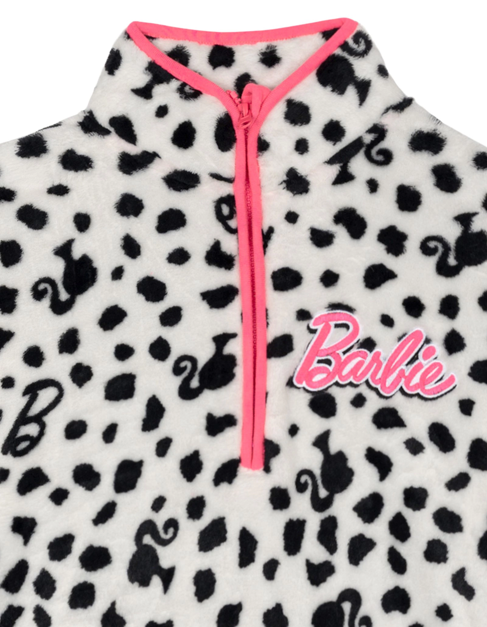 Barbie Girls' Half-Zip Fleece Pullover Sweatshirt