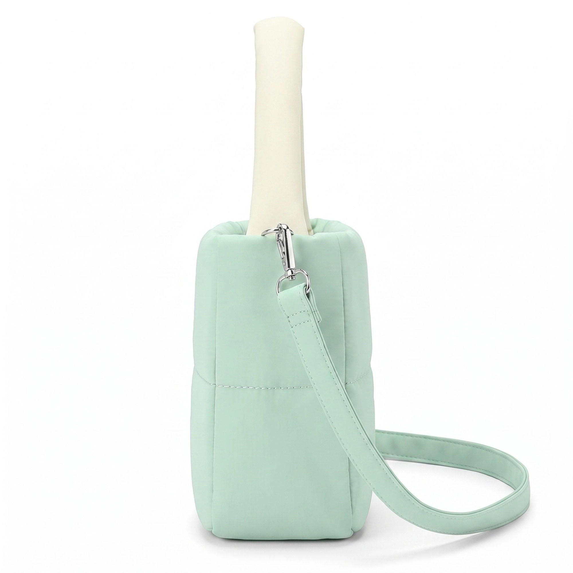 Alilang Women's Padded Tote Bag with Top Handles and Detachable Adjustable Crossbody Strap 8.5x8x3.5in