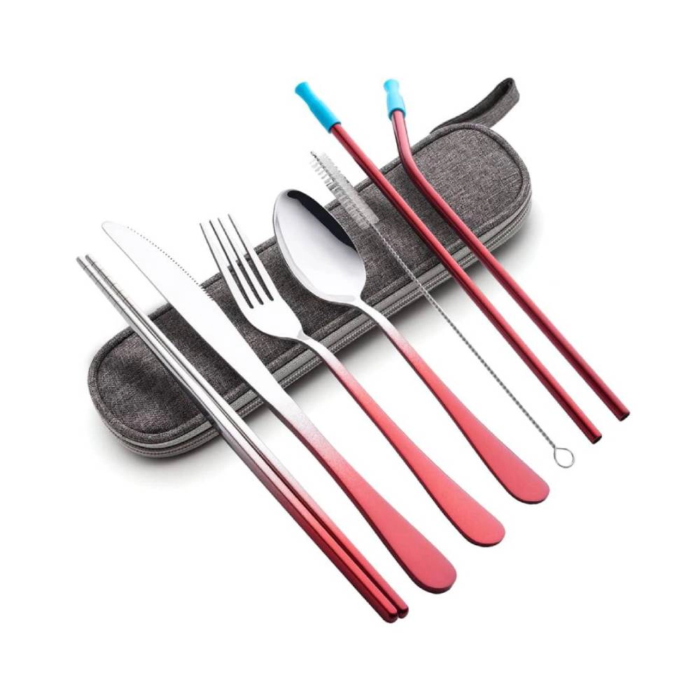 Tranquil Blisser Gradient Travel Utensils With Case