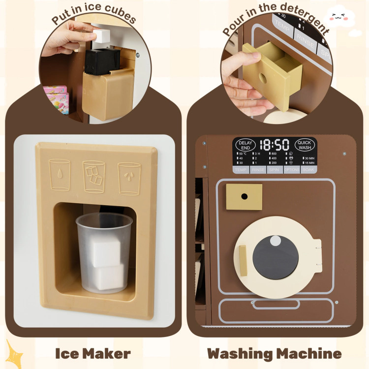 Hivvago Corner Play Kitchen with Lights and Sounds for Ages 3+