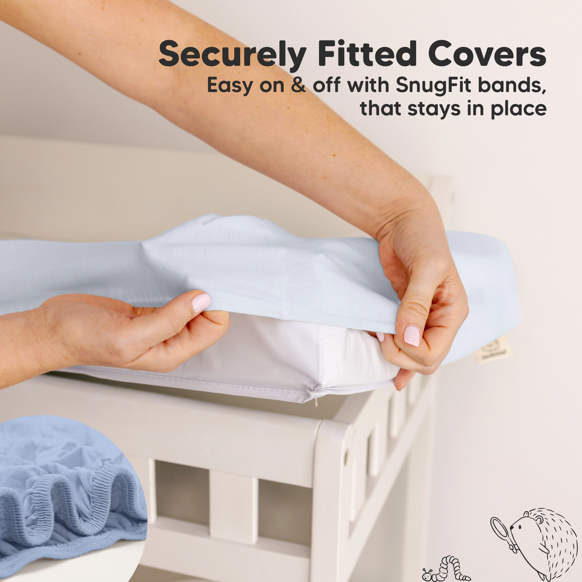 KeaBabies 2-Pack Soothe Changing Pad Covers