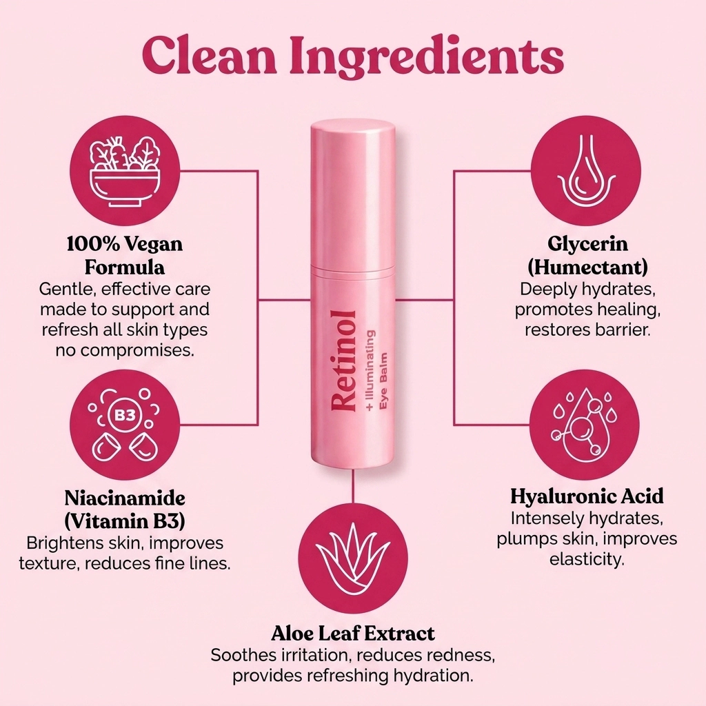 Lovery Retinol Tightening + Illuminating Eye Balm - Korean Skincare Anti-Aging Stick