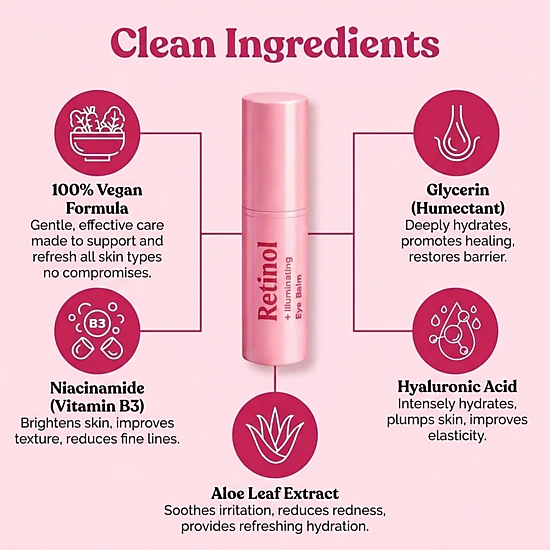 Lovery Retinol Tightening + Illuminating Eye Balm - Korean Skincare Anti-Aging Stick