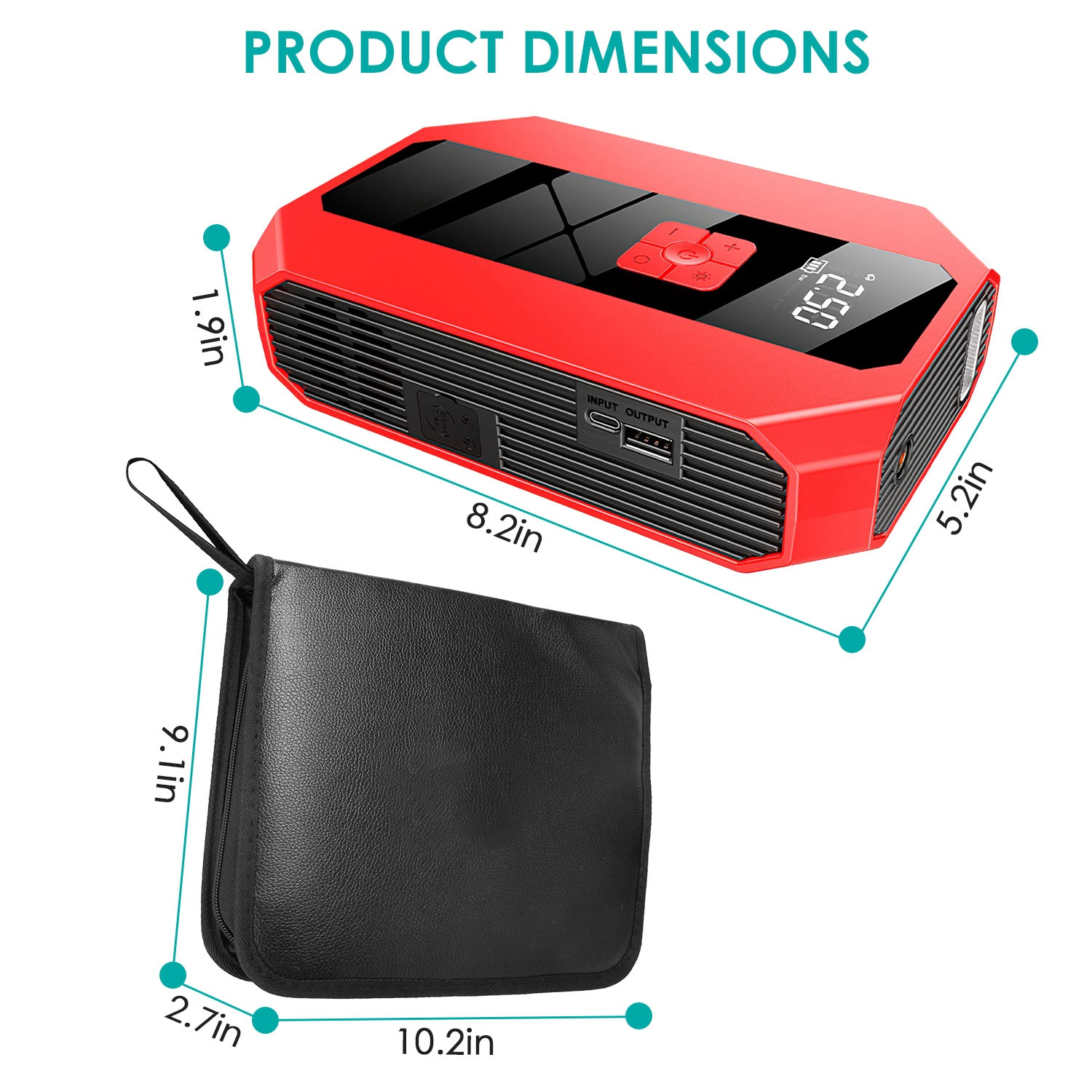 GBruno 1500A Jump Starter With Air Compressor