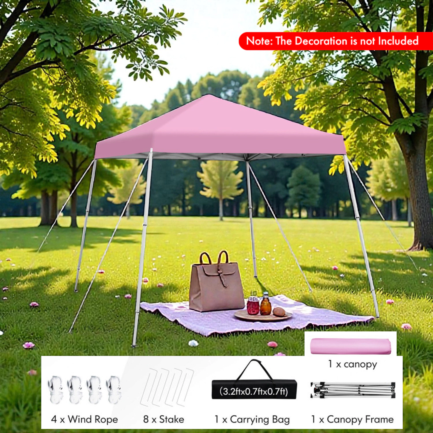 Hivvago Instant Outdoor Canopy Tent with Foldable Frame and Storage Bag