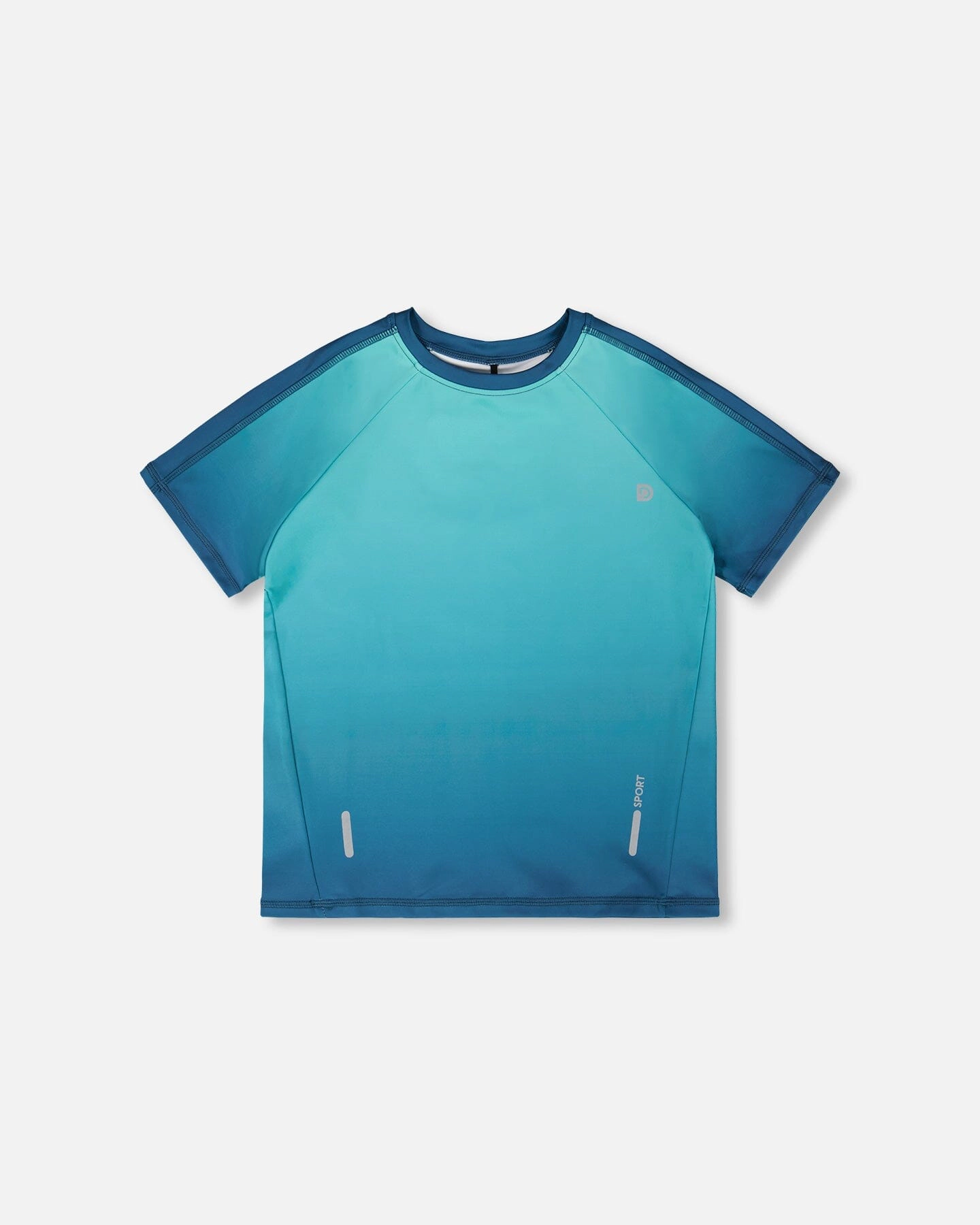 Deux par Boys Short Sleeve Athletic Top Recycled Polyester Gradient