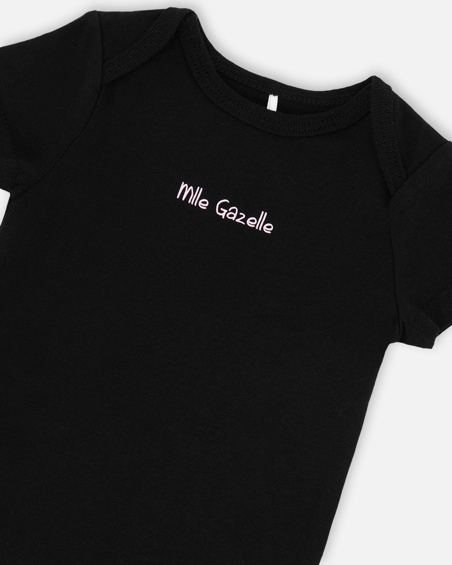 Deux par Girls Evolutive Organic Cotton Jersey Envelope Neck Bottom Snap Onesie
