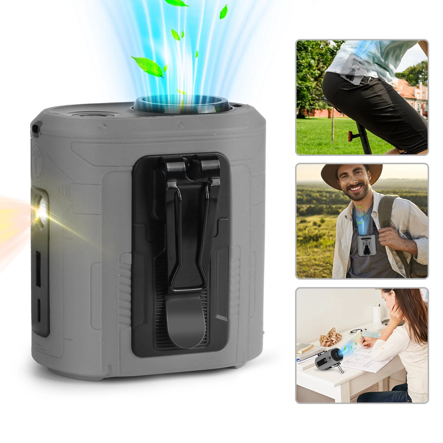 GBruno 5-in-1 Portable Waist Clip Fan