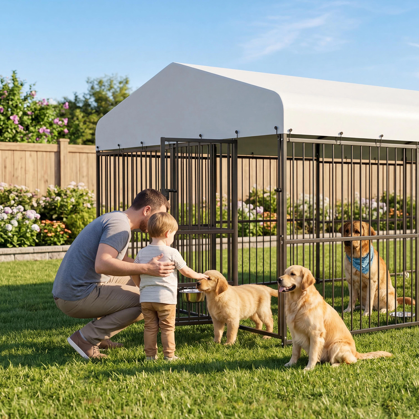 Heavy Duty Outdoor Dog Kennel for Large Dogs