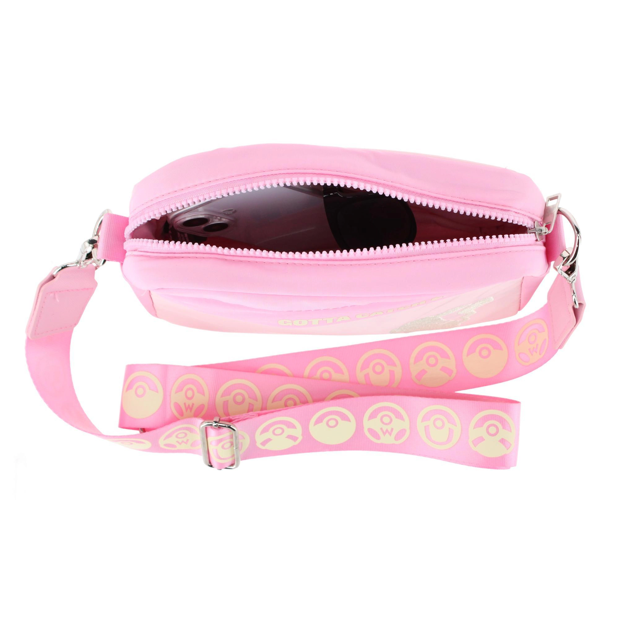 CTM Young Adult Pink Pikachu Crossbody Adjustable Belt Bag