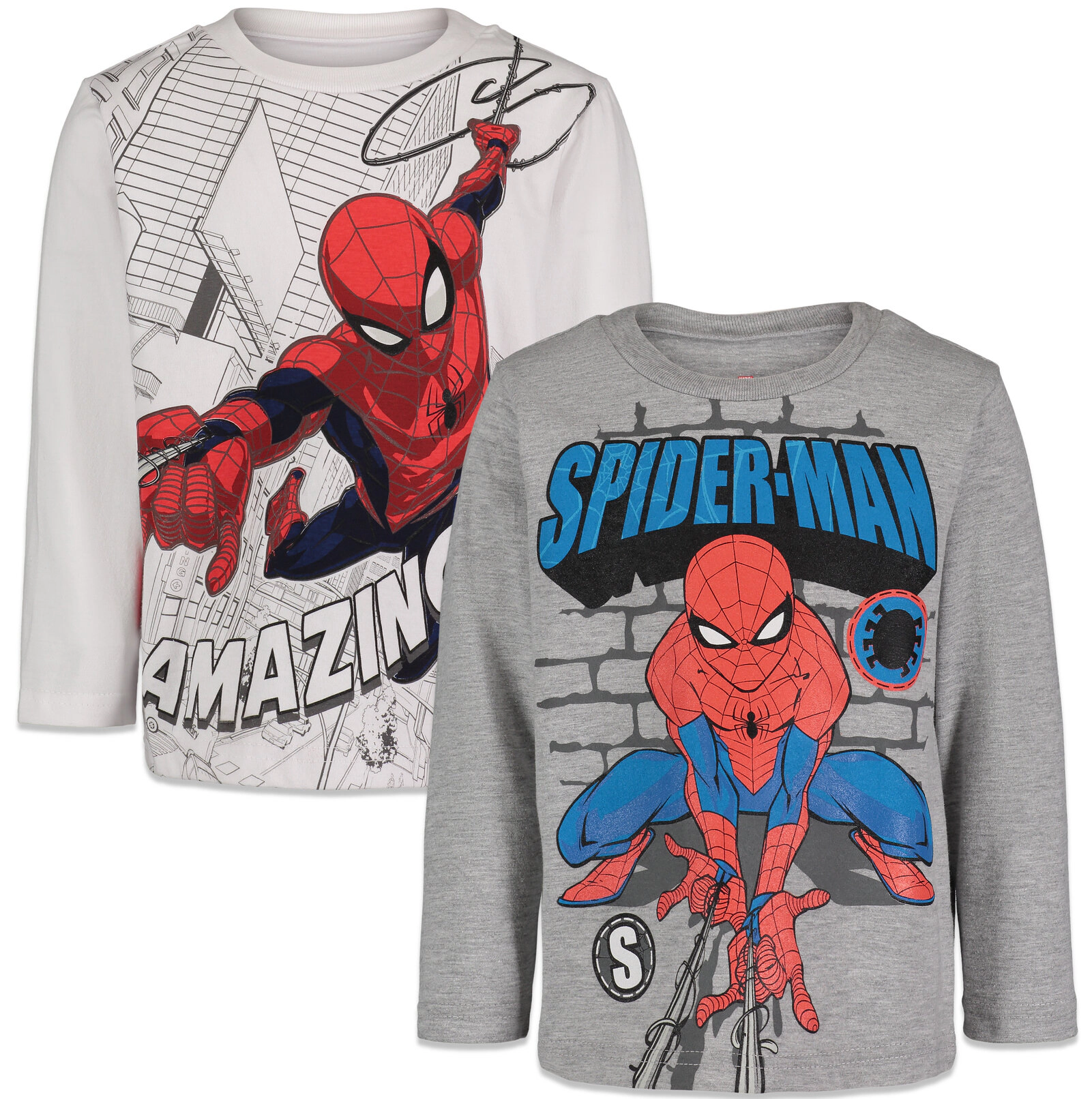 Marvel Spider-Man Boys' 2-Pack Long Sleeve T-Shirts