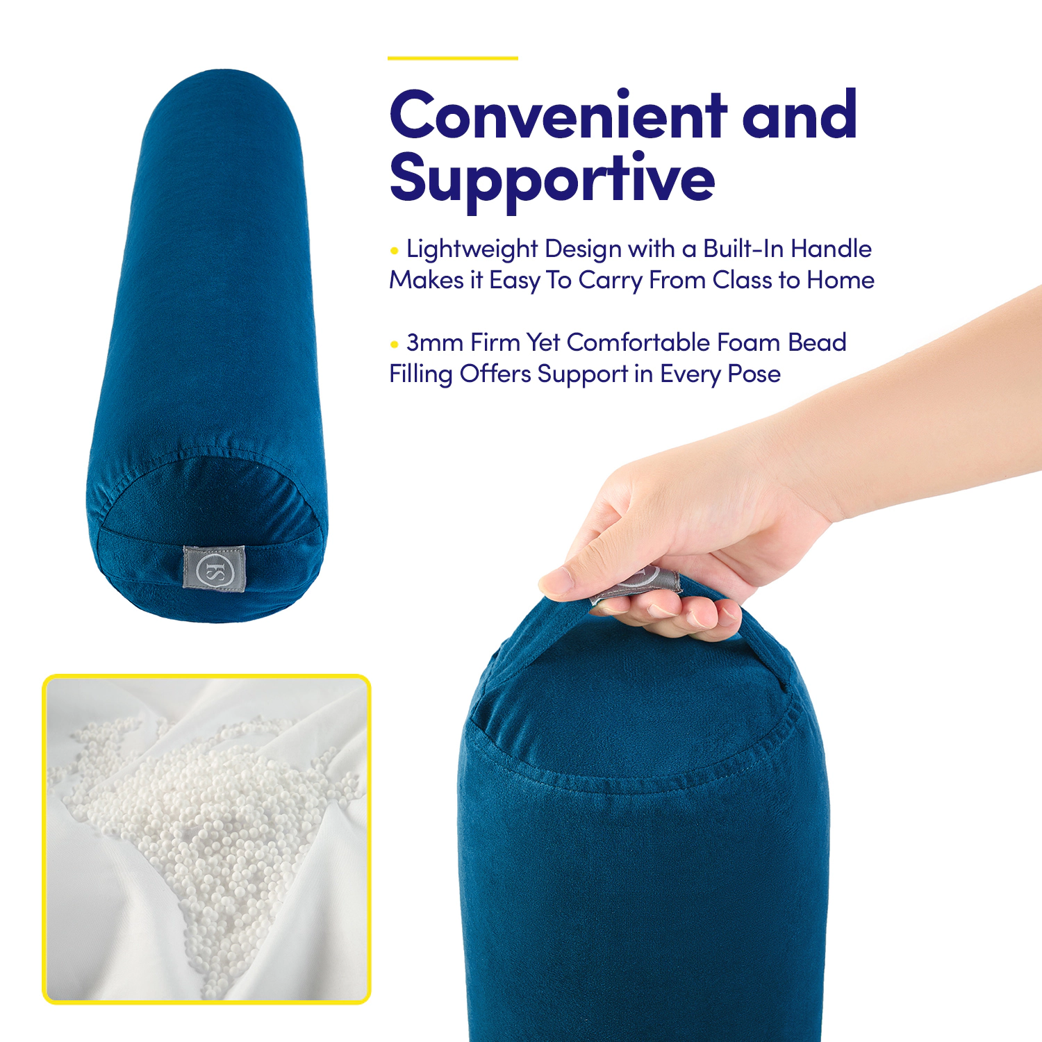 Sweet Home Collection Yoga Bolster Meditation Pillow