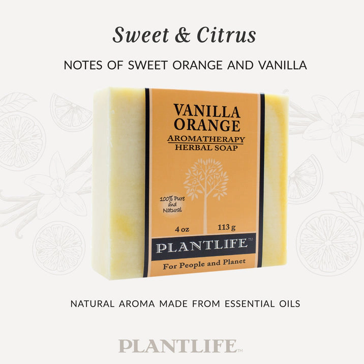 Plantlife Vanilla Orange Aromatherapy Herbal Soap