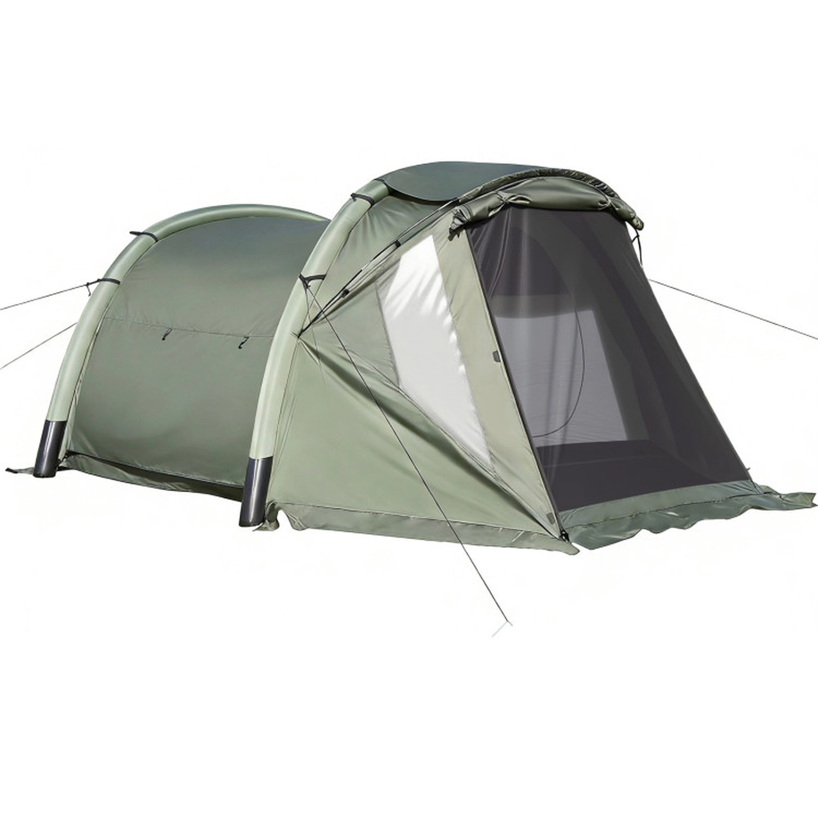 SUGIFT 5-7 Person Green Inflatable Camping Tent with Screened Porch and Hand Pump 13-ft W 9.5-ft D 5.4-ft H