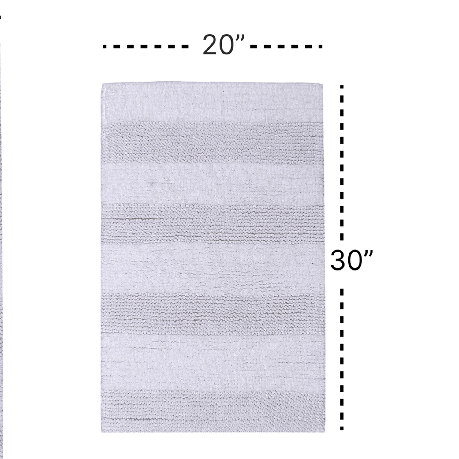 Knightsbridge Stylish And Comfortable All Season Traditional Wide Cut Design Cotton Bath Rug 20" X 30" Aqua
