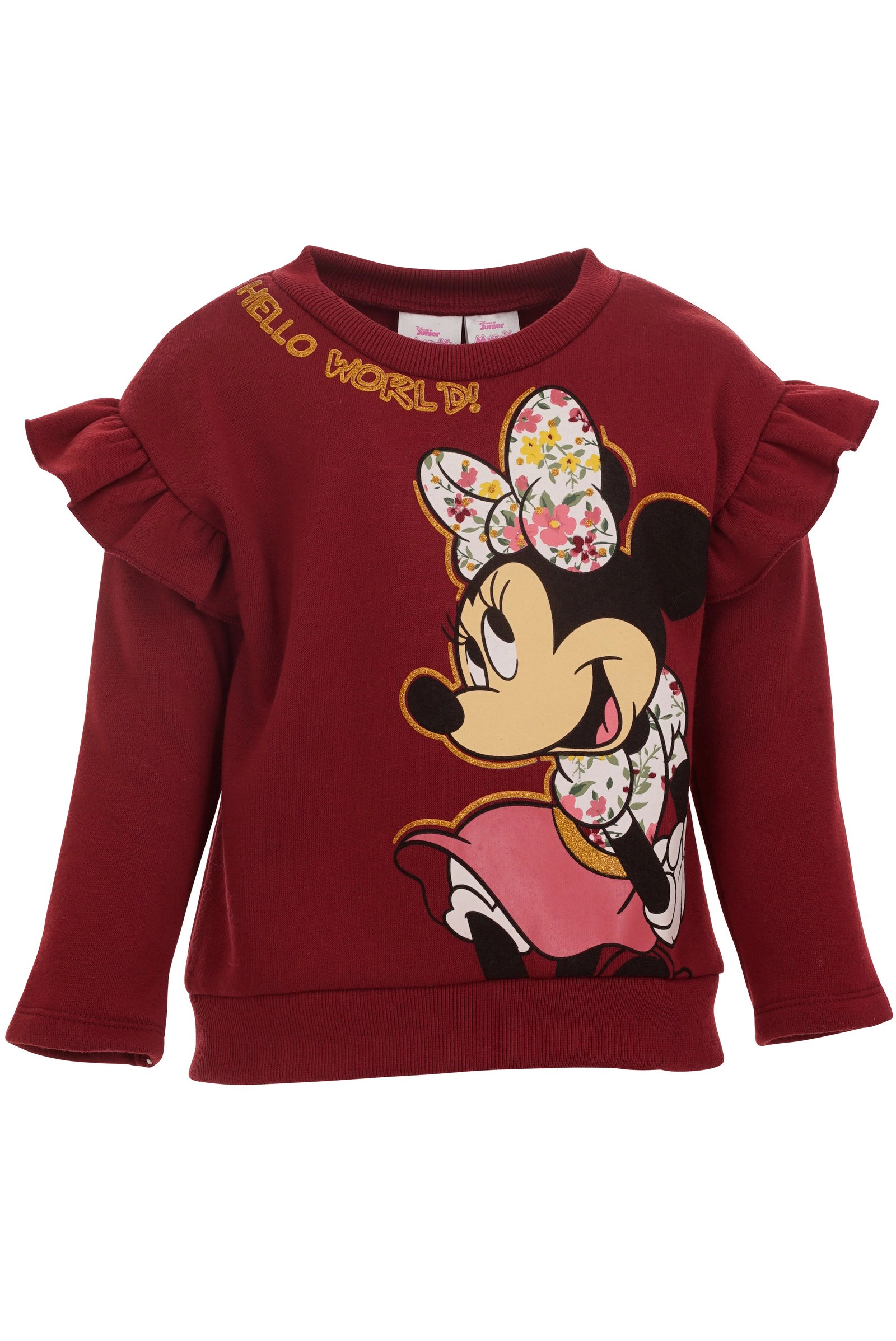 Disney Minnie Mouse Girls' 2-Piece Fleece Sweatshirt and Leggings Set