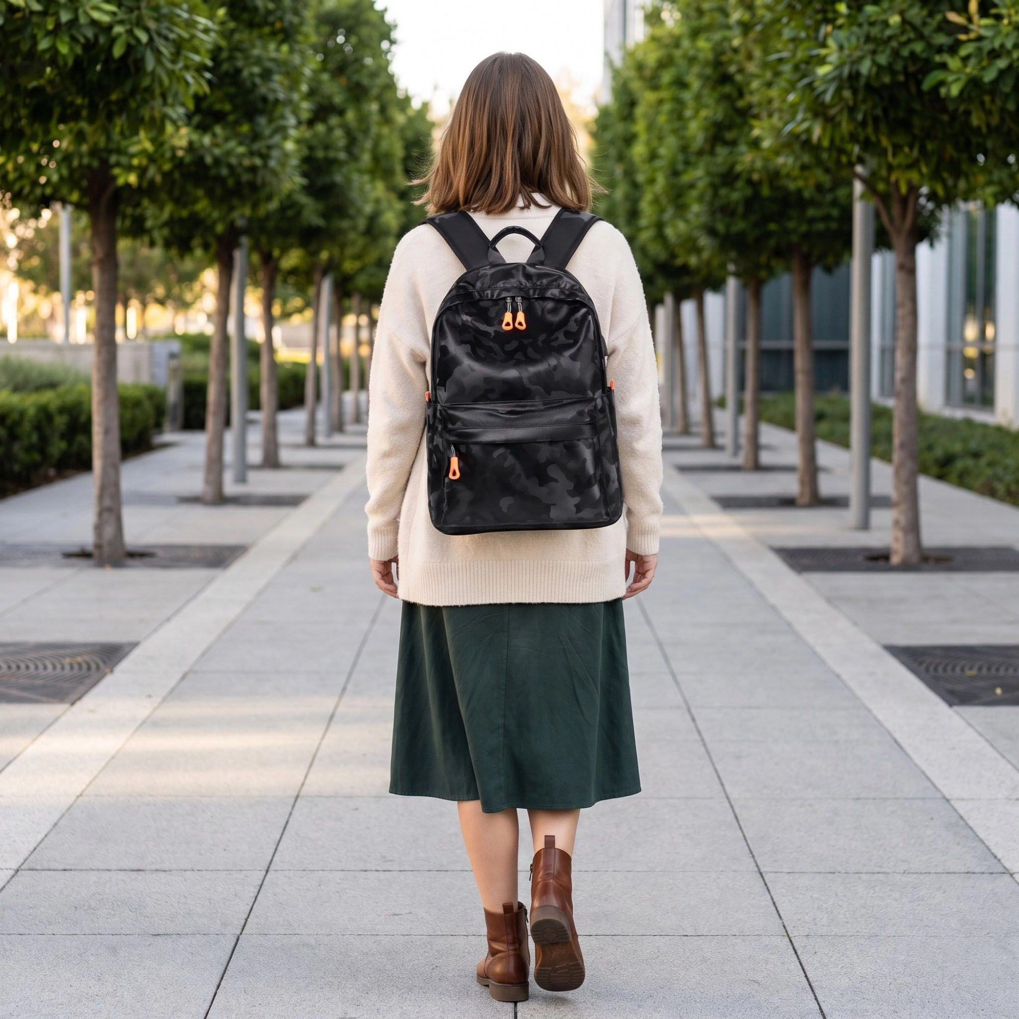 Alilang Women's Stylish Camouflage Laptop Backpack - Lightweight  School & Travel Bag for Men and Women