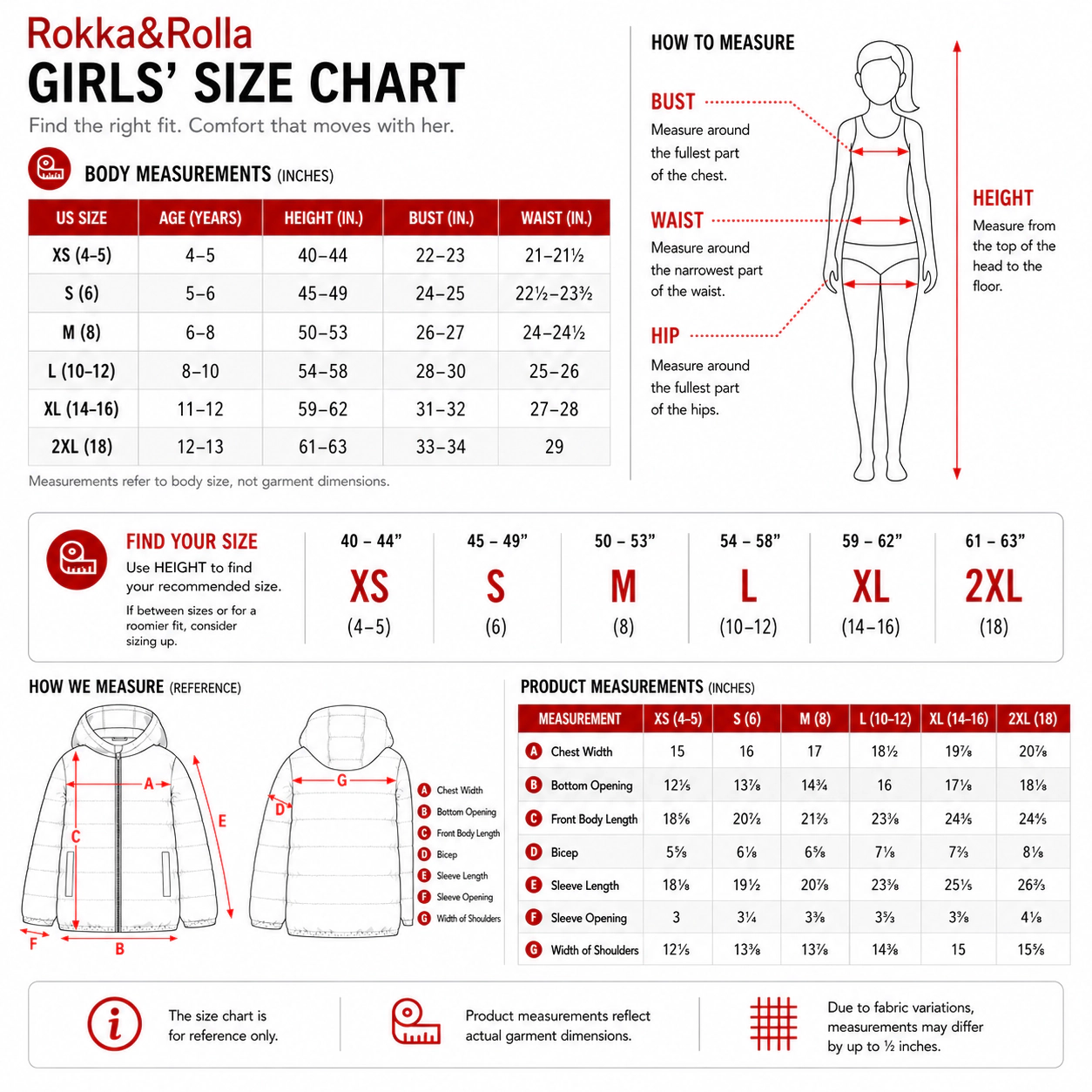 Rokka&Rolla Little & Big Kid Girls Hudson Lightweight Hooded Puffer Jacket