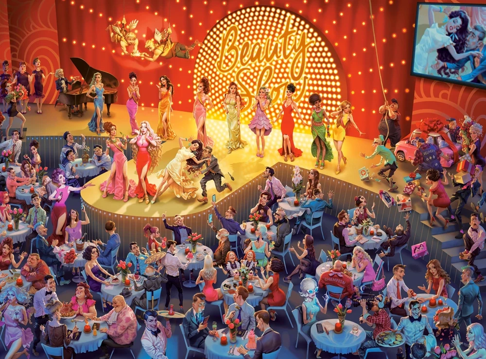 CASTORLAND 2000 Piece Jigsaw Puzzles, Beauty Show,  Art.., Glamorous Theater & Dance Performance, C-200894-2