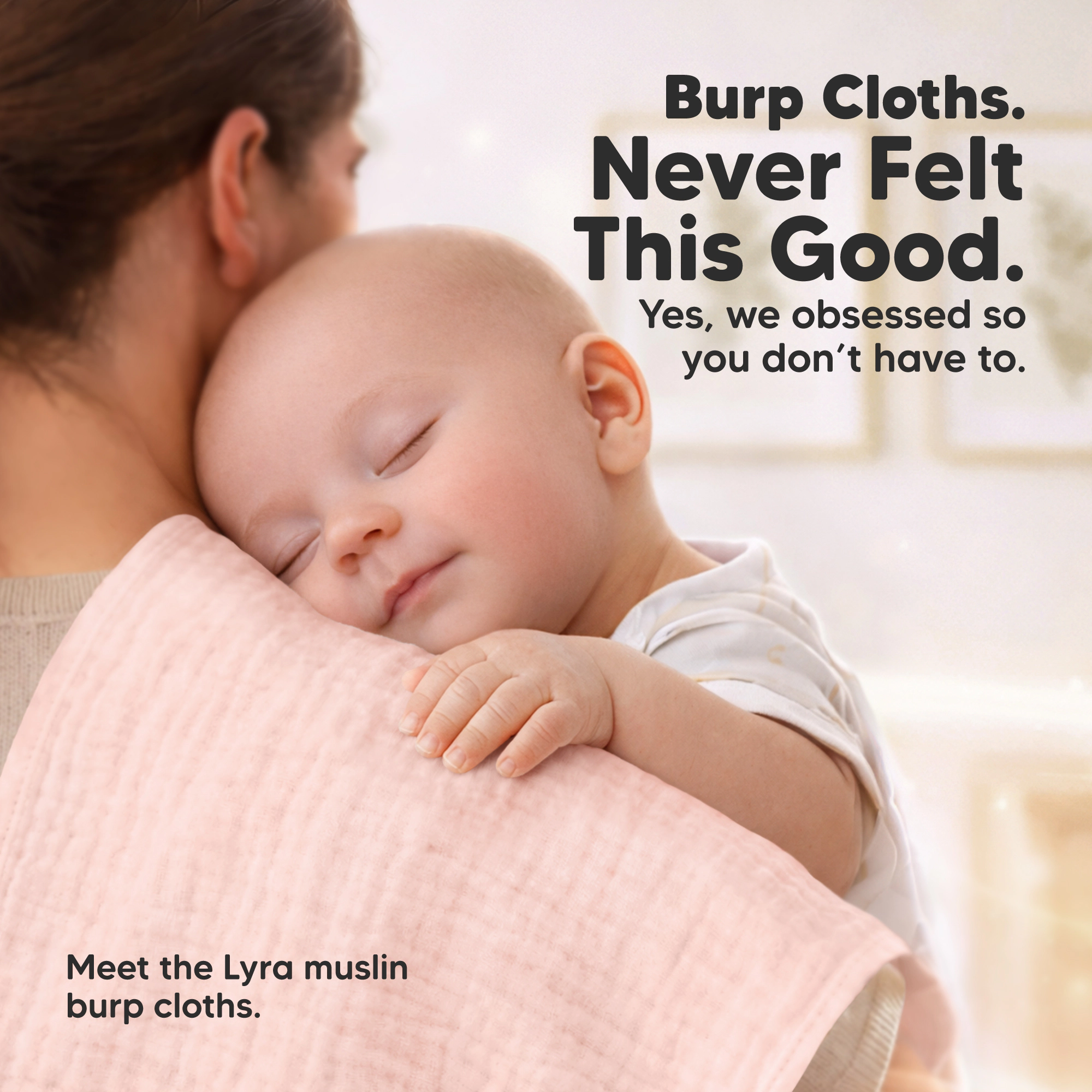 KeaBabies 10-Pack Lyra Muslin Baby Burp Cloths for Boys, Girls