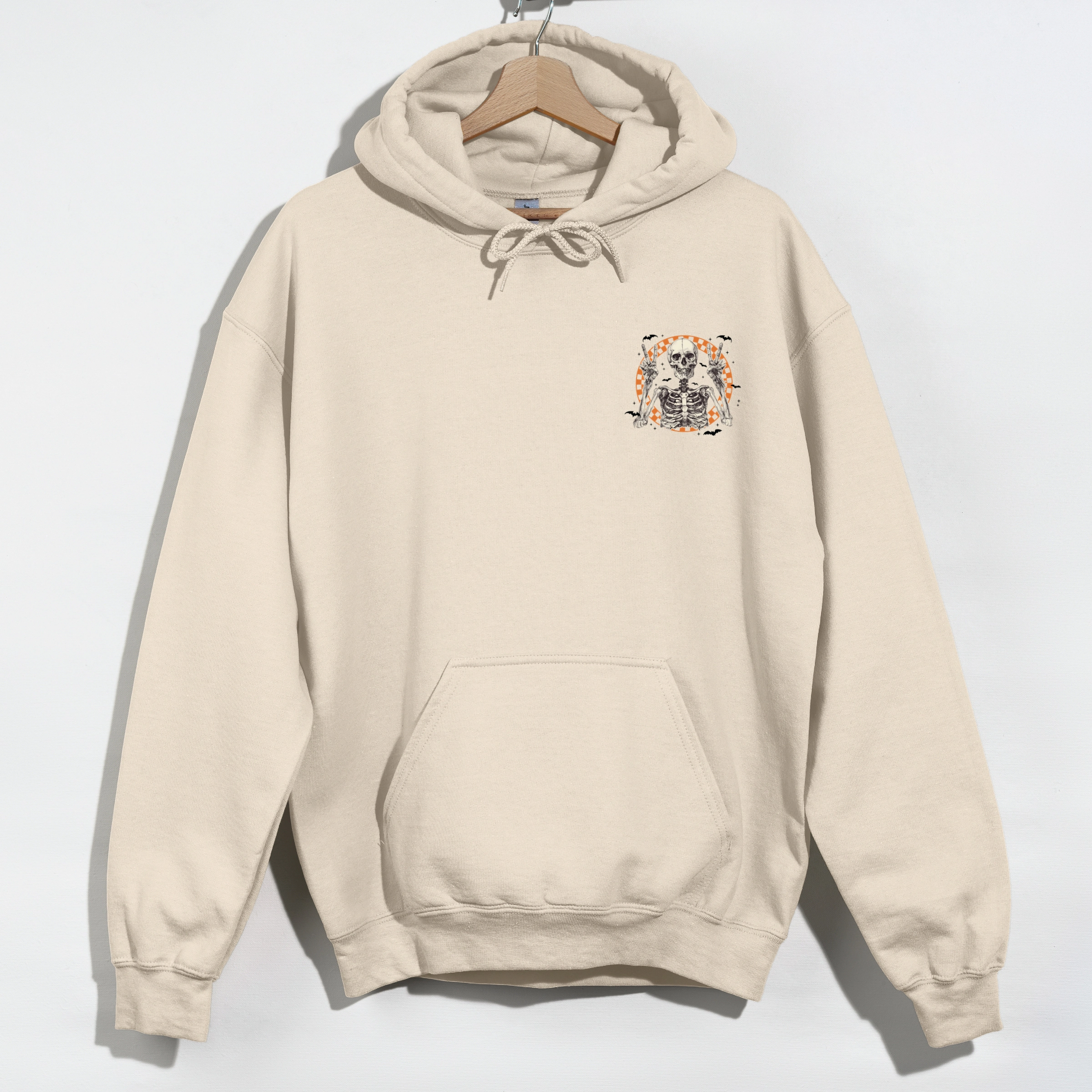 Simply Sage Market - Men's Graphic Hoodie Peace Sign Skeleton