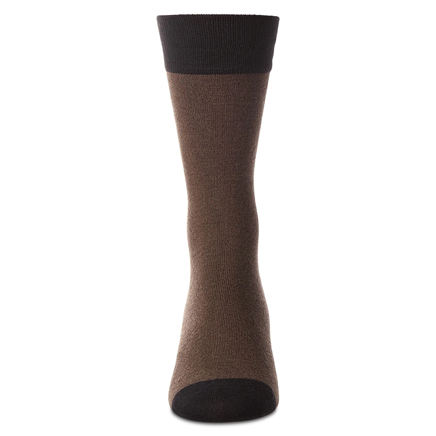 MeMoi Men's Fancy Heels Luxuriously Soft Cashmere Blend Crew Socks