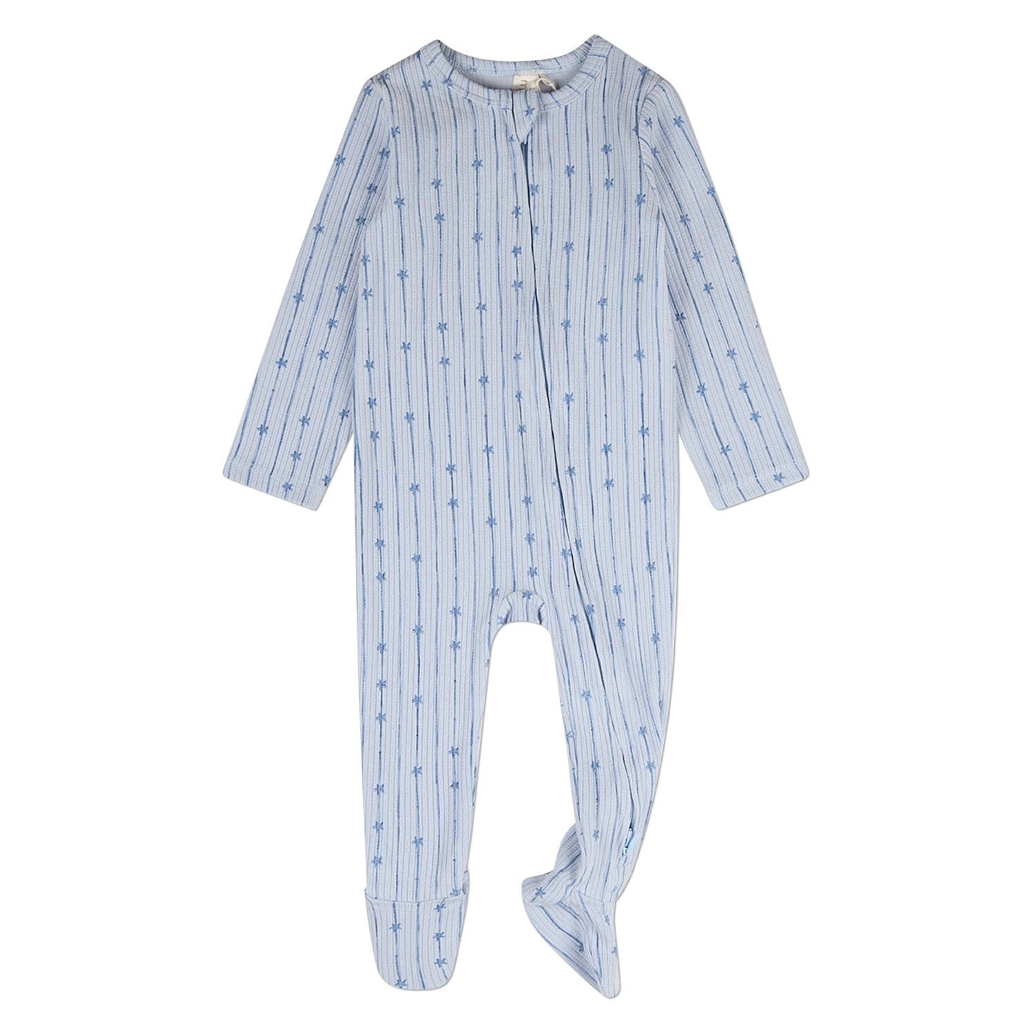 MeMoi Baby "Star Light, Star Bright" Cotton/Rayon-Blend Pointelle Footie