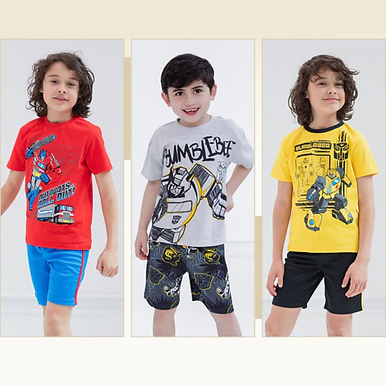 Transformers Bumblebee Boys' Athletic 2-Piece T-Shirt and Shorts Set