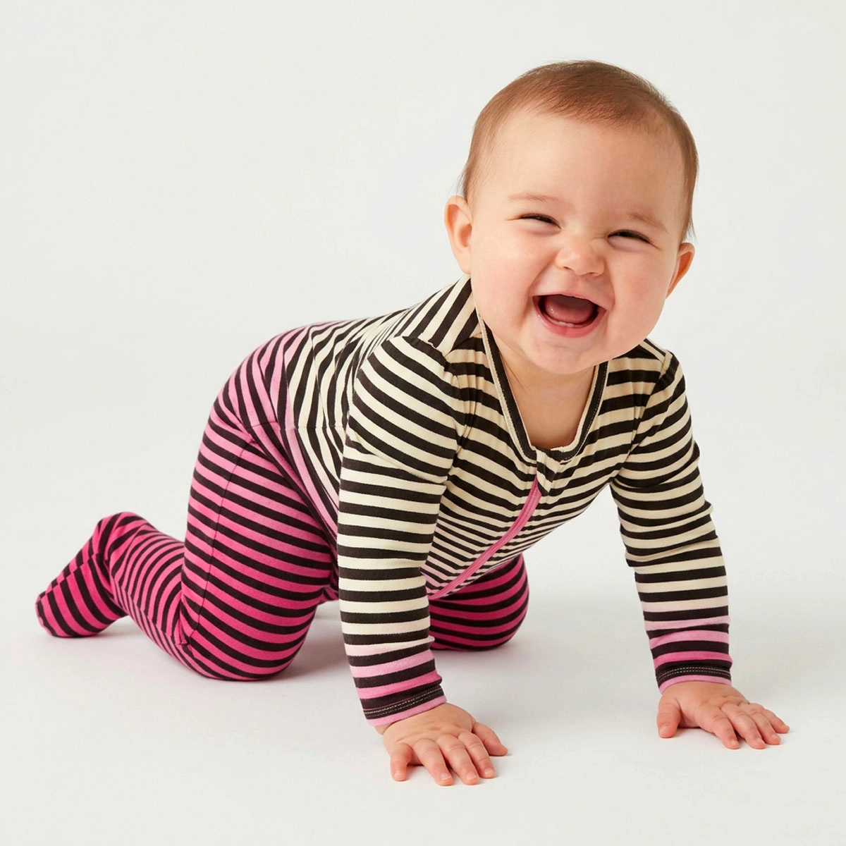 Rockets of Awesome Stripe Ombre One-Piece For Baby Girl