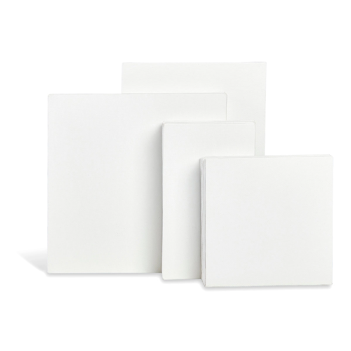 KINGART Classic Canvas Panels – Mixed Sizes 28 Pack (3x5, 4x4, 5x7, 6x6)